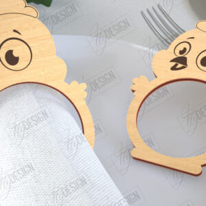 Intra απο ξύλο plywood 3mm-4mm πάχος - Πασχαλινά δαχτυλίδια χαρτοπετσέτας | Εορταστικό δείπνο Δίασταση 15x15 cm INTRAFABR-115437692