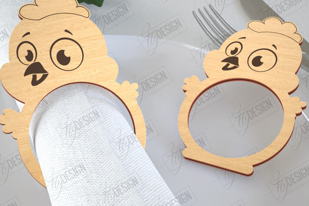 Intra απο ξύλο plywood 3mm-4mm πάχος - Πασχαλινά δαχτυλίδια χαρτοπετσέτας | Εορταστικό δείπνο Δίασταση 15x15 cm INTRAFABR-115437692