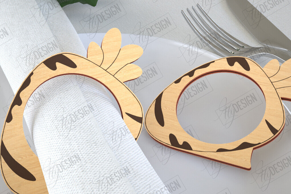 Intra απο ξύλο plywood 3mm-4mm πάχος - Πασχαλινά δαχτυλίδια χαρτοπετσέτας | Εορταστικό δείπνο Δίασταση 15x15 cm INTRAFABR-115437709