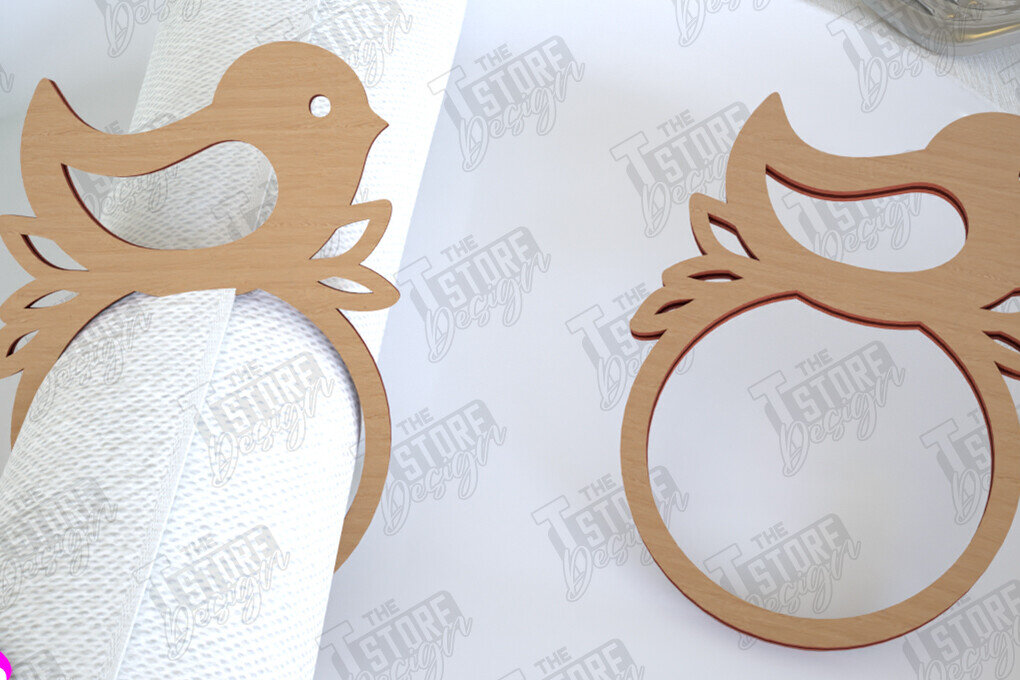 Intra απο ξύλο plywood 3mm-4mm πάχος - Πασχαλινά δαχτυλίδια χαρτοπετσέτας | Εορταστικό δείπνο Δίασταση 15x15 cm INTRAFABR-115369590