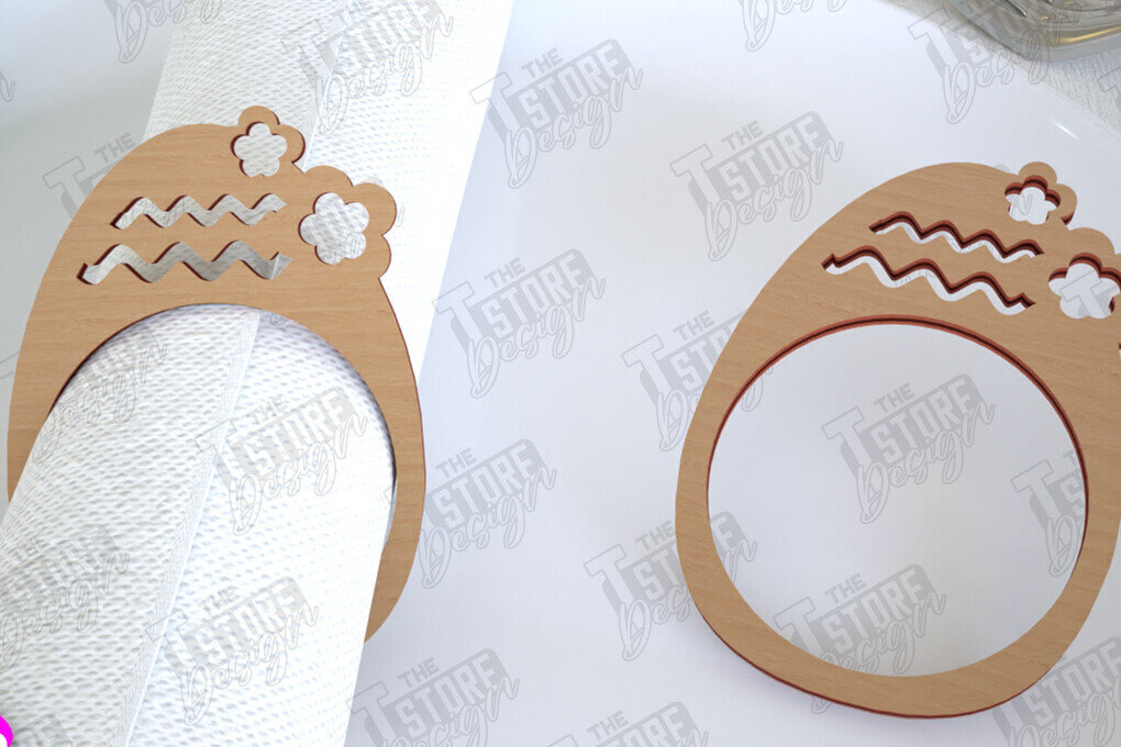 Intra απο ξύλο plywood 3mm-4mm πάχος - Πασχαλινά δαχτυλίδια χαρτοπετσέτας | Εορταστικό δείπνο Δίασταση 15x15 cm INTRAFABR-115369595