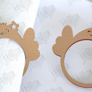 Intra απο ξύλο plywood 3mm-4mm πάχος - Πασχαλινά δαχτυλίδια χαρτοπετσέτας | Εορταστικό δείπνο Δίασταση 15x15 cm INTRAFABR-115369617