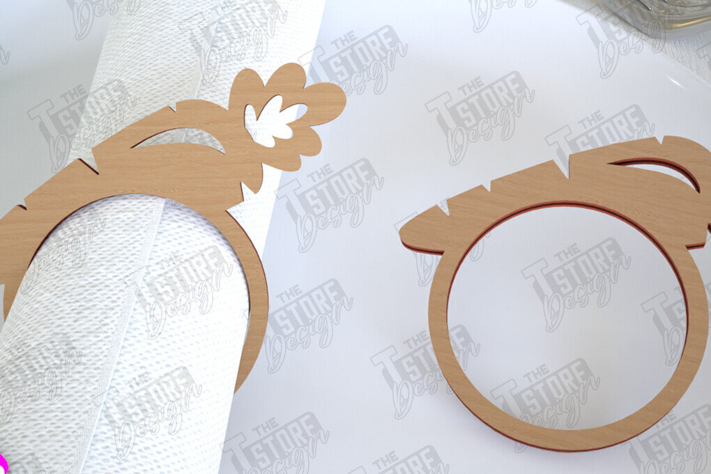 Intra απο ξύλο plywood 3mm-4mm πάχος - Πασχαλινά δαχτυλίδια χαρτοπετσέτας | Εορταστικό δείπνο Δίασταση 15x15 cm INTRAFABR-115369570