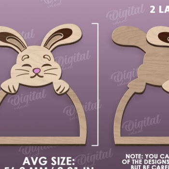 Intra απο ξύλο plywood 3mm-4mm πάχος - Πασχαλινά δαχτυλίδια χαρτοπετσέτας Πακέτο κοπής με λέιζερ Δίασταση 15x15 cm INTRAFABR-117901250 - Image 2