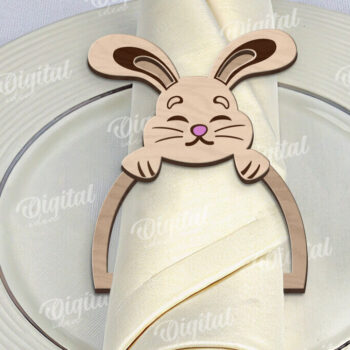 Intra απο ξύλο plywood 3mm-4mm πάχος - Πασχαλινά δαχτυλίδια χαρτοπετσέτας Πακέτο κοπής με λέιζερ Δίασταση 15x15 cm INTRAFABR-117901250 - Image 3