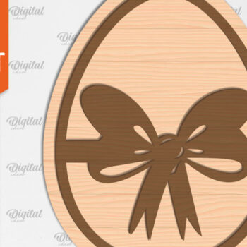 Intra απο ξύλο plywood 3mm-4mm πάχος - Πασχαλινό στολίδι Laser cut. Λαγουδάκι του Πάσχα Δίασταση 6x6 cm INTRAFABR-89689217 - Image 1