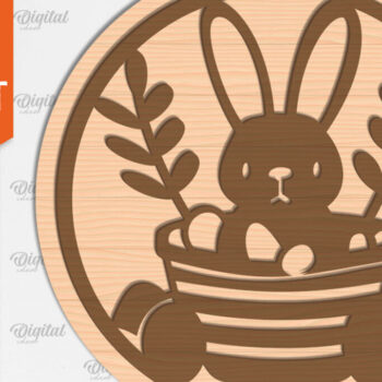 Intra απο ξύλο plywood 3mm-4mm πάχος - Πασχαλινό στολίδι Laser cut. Πασχαλινό γκόμενο Δίασταση 6x6 cm INTRAFABR-89688900 - Image 1