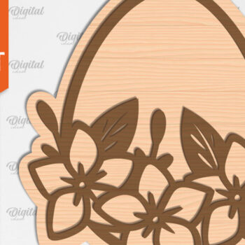 Intra απο ξύλο plywood 3mm-4mm πάχος - Πασχαλινό στολίδι Laser cut. Αυγό  Δίασταση 6x6 cm INTRAFABR-89688817 - Image 1