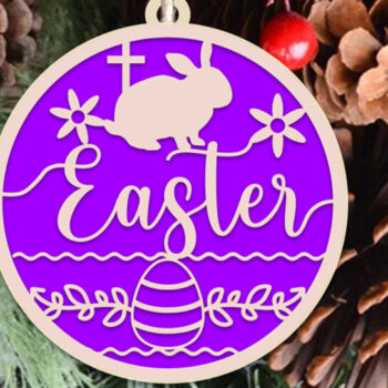 Intra απο ξύλο plywood 3mm-4mm πάχος - Πασχαλινό Στολίδι Laser Cutfile Bundle  Δίασταση 6x6 cm INTRAFABR-53948550 - Image 3