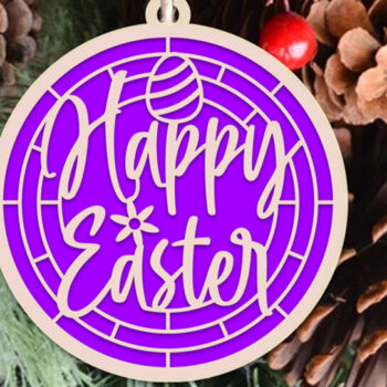 Intra απο ξύλο plywood 3mm-4mm πάχος - Πασχαλινό Στολίδι Laser Cutfile Bundle  Δίασταση 6x6 cm INTRAFABR-53948550 - Image 5