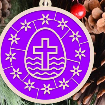 Intra απο ξύλο plywood 3mm-4mm πάχος - Πασχαλινό Στολίδι Laser Cutfile Bundle  Δίασταση 6x6 cm INTRAFABR-53948550 - Image 6