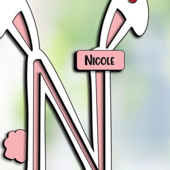 Intra απο ξύλο plywood 3mm-4mm πάχος - Πασχαλινό Στολίδι Λέιζερ Γράμμα Ν Καλάθι Δίασταση 6x6 cm INTRAFABR-115689297 - Image 1