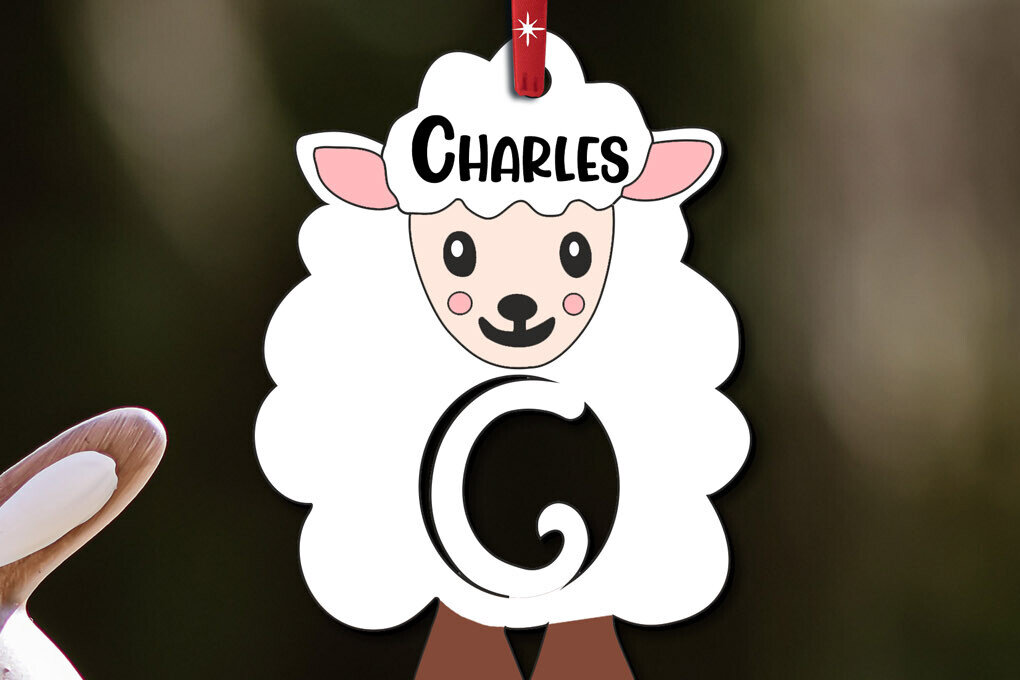 Intra απο ξύλο plywood 3mm-4mm πάχος - Πασχαλινό Στολίδι Γράμμα Γ Πρόβατο  Δίασταση 6x6 cm INTRAFABR-112720273