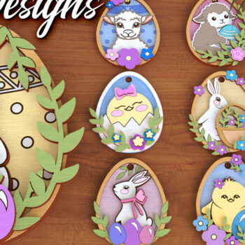 Intra απο ξύλο plywood 3mm-4mm πάχος - Πακέτο Πασχαλινών Στολίδι | Καλό Πάσχα Δίασταση 6x6 cm INTRAFABR-117198161 - Image 1