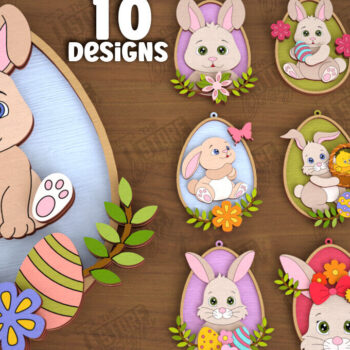 Intra απο ξύλο plywood 3mm-4mm πάχος - Πακέτο Πασχαλινών Στολίδι | Καλό Πάσχα Δίασταση 6x6 cm INTRAFABR-115769734 - Image 1