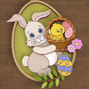 Intra απο ξύλο plywood 3mm-4mm πάχος - Πακέτο Πασχαλινών Στολίδι | Καλό Πάσχα Δίασταση 6x6 cm INTRAFABR-115769734 - Image 3