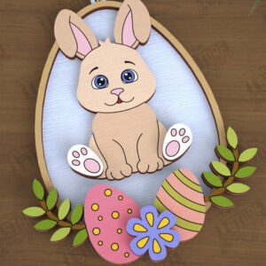 Intra απο ξύλο plywood 3mm-4mm πάχος - Πασχαλινά Στολίδια | Πασχαλινή κρεμαστή διακόσμηση Δίασταση 6x6 cm INTRAFABR-115769596