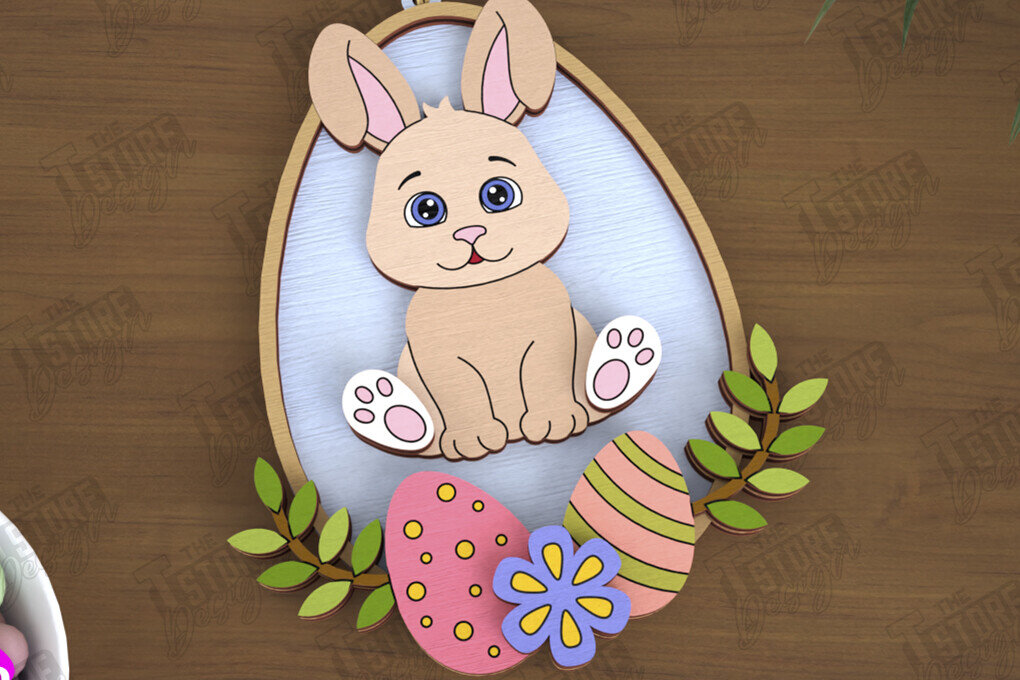 Intra απο ξύλο plywood 3mm-4mm πάχος - Πασχαλινά Στολίδια | Πασχαλινή κρεμαστή διακόσμηση Δίασταση 6x6 cm INTRAFABR-115769596