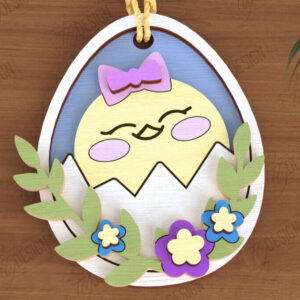 Intra απο ξύλο plywood 3mm-4mm πάχος - Πασχαλινά Στολίδια | Πασχαλινή κρεμαστή διακόσμηση Δίασταση 6x6 cm INTRAFABR-117198055