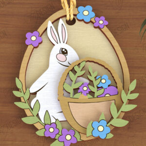 Intra απο ξύλο plywood 3mm-4mm πάχος - Πασχαλινά Στολίδια | Πασχαλινή κρεμαστή διακόσμηση Δίασταση 6x6 cm INTRAFABR-117198059