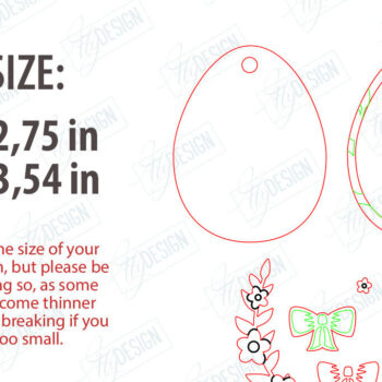 Intra απο ξύλο plywood 3mm-4mm πάχος - Πασχαλινά Στολίδια | Πασχαλινή κρεμαστή διακόσμηση Δίασταση 6x6 cm INTRAFABR-117198062 - Image 2