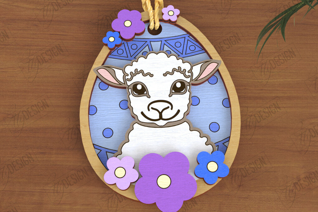 Intra απο ξύλο plywood 3mm-4mm πάχος - Πασχαλινά Στολίδια | Πασχαλινή κρεμαστή διακόσμηση Δίασταση 6x6 cm INTRAFABR-117198065