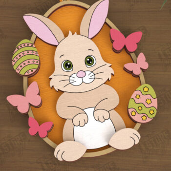 Intra απο ξύλο plywood 3mm-4mm πάχος - Πασχαλινά Στολίδια | Πασχαλινή κρεμαστή διακόσμηση Δίασταση 6x6 cm INTRAFABR-115769567 - Image 1