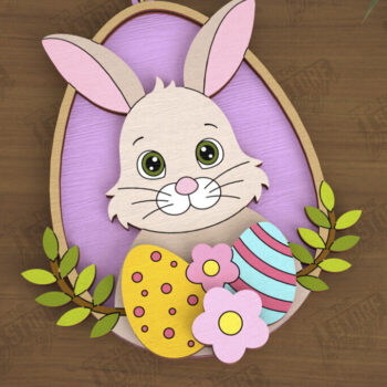 Intra απο ξύλο plywood 3mm-4mm πάχος - Πασχαλινά Στολίδια | Πασχαλινή κρεμαστή διακόσμηση Δίασταση 6x6 cm INTRAFABR-115769559 - Image 1