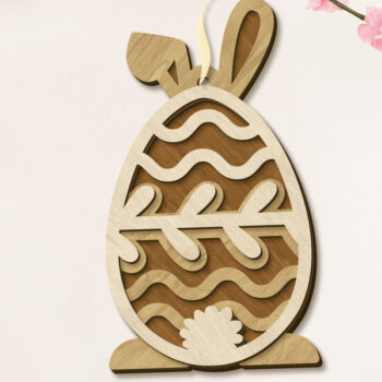 Intra απο ξύλο plywood 3mm-4mm πάχος - Πασχαλινά στολίδια αυγό, κομμένο σε στρώσεις  Δίασταση 4x5 cm INTRAFABR-89751233 - Image 1