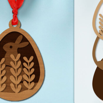 Intra απο ξύλο plywood 3mm-4mm πάχος - Πασχαλινά στολίδια με στρώσεις Lasercut ΔΕΜΑ Δίασταση 6x6 cm INTRAFABR-118338913 - Image 9