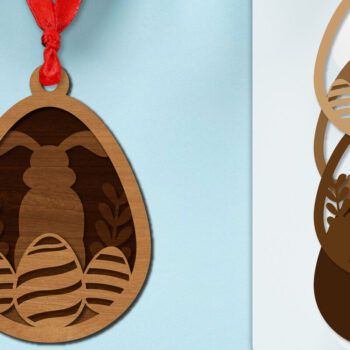 Intra απο ξύλο plywood 3mm-4mm πάχος - Πασχαλινά στολίδια με στρώσεις Lasercut ΔΕΜΑ Δίασταση 6x6 cm INTRAFABR-118338903 - Image 3