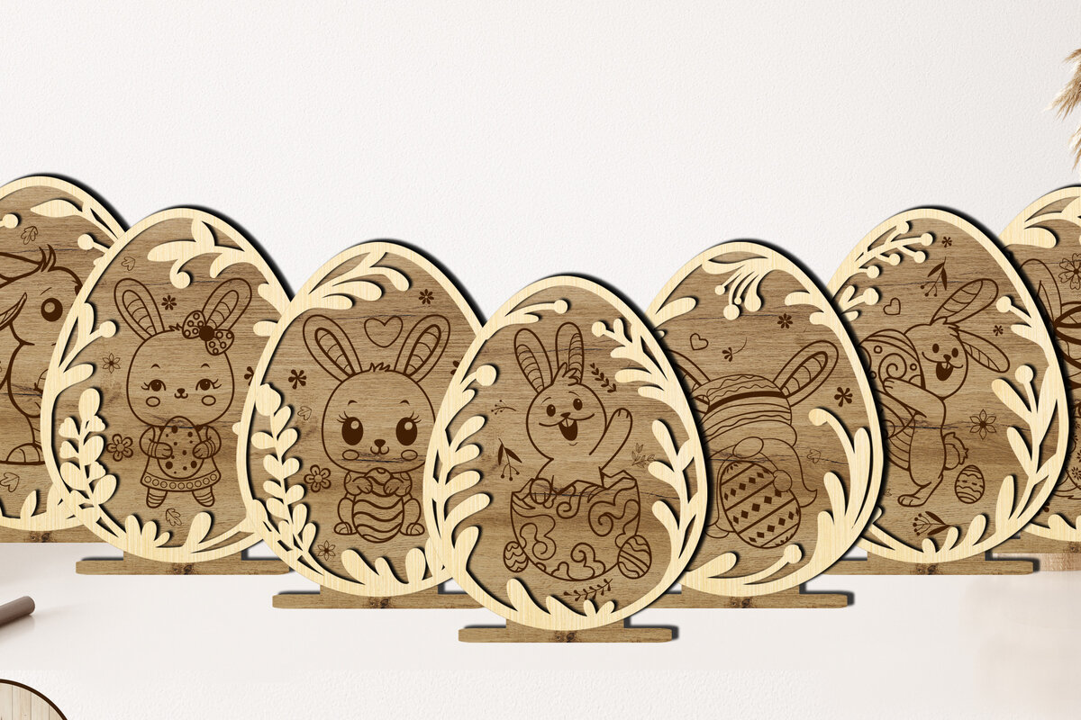 Intra απο ξύλο plywood 3mm-4mm πάχος - EASTER Paint Kit ΠΑΚΕΤΟ ΣΕΤ 9 τεμαχίων Δίασταση 5x6 cm INTRAFABR-24937649