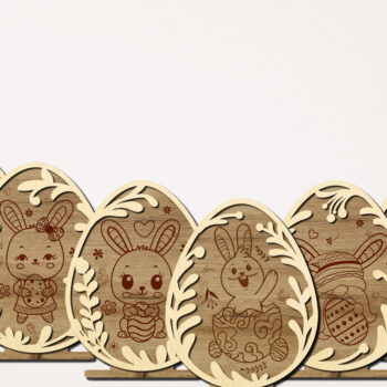 Intra απο ξύλο plywood 3mm-4mm πάχος - EASTER Paint Kit ΠΑΚΕΤΟ ΣΕΤ 9 τεμαχίων Δίασταση 5x6 cm INTRAFABR-24937649 - Image 4