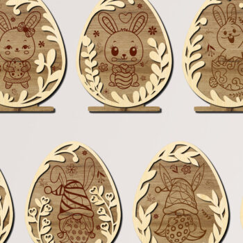 Intra απο ξύλο plywood 3mm-4mm πάχος - EASTER Paint Kit ΠΑΚΕΤΟ ΣΕΤ 9 τεμαχίων Δίασταση 5x6 cm INTRAFABR-24937649 - Image 5