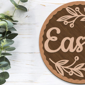 Intra απο ξύλο plywood 3mm-4mm πάχος - Πασχαλινό πάνελ Διακοσμητικό  κοπής με λέιζερ Δίασταση 5x5 cm INTRAFABR-90463090 - Image 2