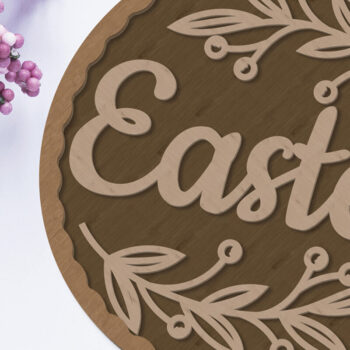 Intra απο ξύλο plywood 3mm-4mm πάχος - Πασχαλινό πάνελ Διακοσμητικό  κοπής με λέιζερ Δίασταση 5x5 cm INTRAFABR-90463090 - Image 3