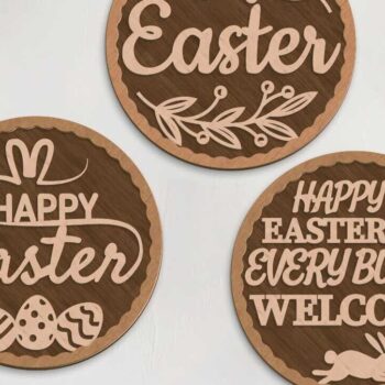 Intra απο ξύλο plywood 3mm-4mm πάχος - Σετ Πασχαλινά Πάνελ, Διακοσμητικό  σε στρώσεις Δίασταση 5x5 cm INTRAFABR-90160489 - Image 1