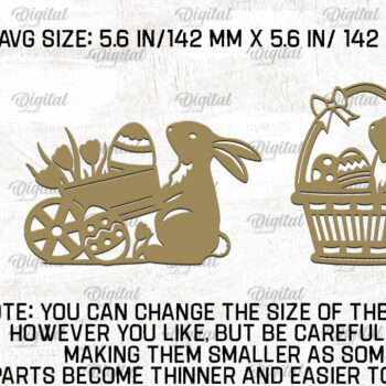 Intra απο ξύλο plywood 3mm-4mm πάχος - Πασχαλινό κομμένο πακέτο. Διακόσμηση κοπής με λέιζερ Δίασταση 15x15 cm INTRAFABR-89438982 - Image 2