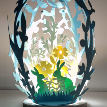 Intra απο ξύλο plywood 3mm-4mm πάχος - Διακοσμητικό αυγό πασχαλινό χαρτί κομμένο Δίασταση 5x3 cm INTRAFABR-115696207 - Image 1