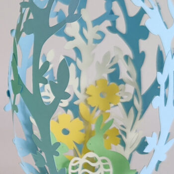 Intra απο ξύλο plywood 3mm-4mm πάχος - Διακοσμητικό αυγό πασχαλινό χαρτί κομμένο Δίασταση 5x3 cm INTRAFABR-115696207 - Image 2