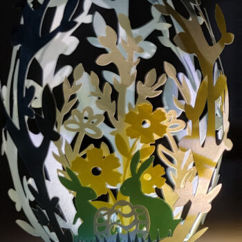 Intra απο ξύλο plywood 3mm-4mm πάχος - Διακοσμητικό αυγό πασχαλινό χαρτί κομμένο Δίασταση 5x3 cm INTRAFABR-115696207 - Image 3