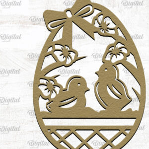 Intra απο ξύλο plywood 3mm-4mm πάχος - Πασχαλινό χαρτί κοπής. Πασχαλινή διακόσμηση με λέιζερ Δίασταση 15x15 cm INTRAFABR-89435074