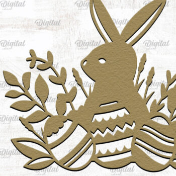 Intra απο ξύλο plywood 3mm-4mm πάχος - Πασχαλινό χαρτί κοπής. Πασχαλινή διακόσμηση με λέιζερ Δίασταση 15x15 cm INTRAFABR-89435175 - Image 1