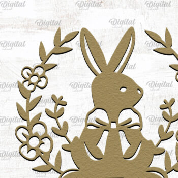 Intra απο ξύλο plywood 3mm-4mm πάχος - Πασχαλινό χαρτί κοπής. Πασχαλινή διακόσμηση με λέιζερ Δίασταση 15x15 cm INTRAFABR-89435465 - Image 1