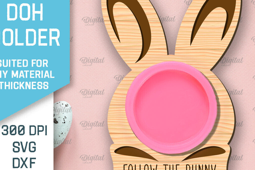 Intra απο ξύλο plywood 3mm-4mm πάχος - Πασχαλινό παιχνίδι Doh Holder Cut Laser Δίασταση 15x15 cm INTRAFABR-91121499