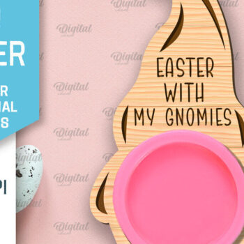 Intra απο ξύλο plywood 3mm-4mm πάχος - Πασχαλινό παιχνίδι Doh Holder Cut Laser Δίασταση 15x15 cm INTRAFABR-91121594 - Image 1