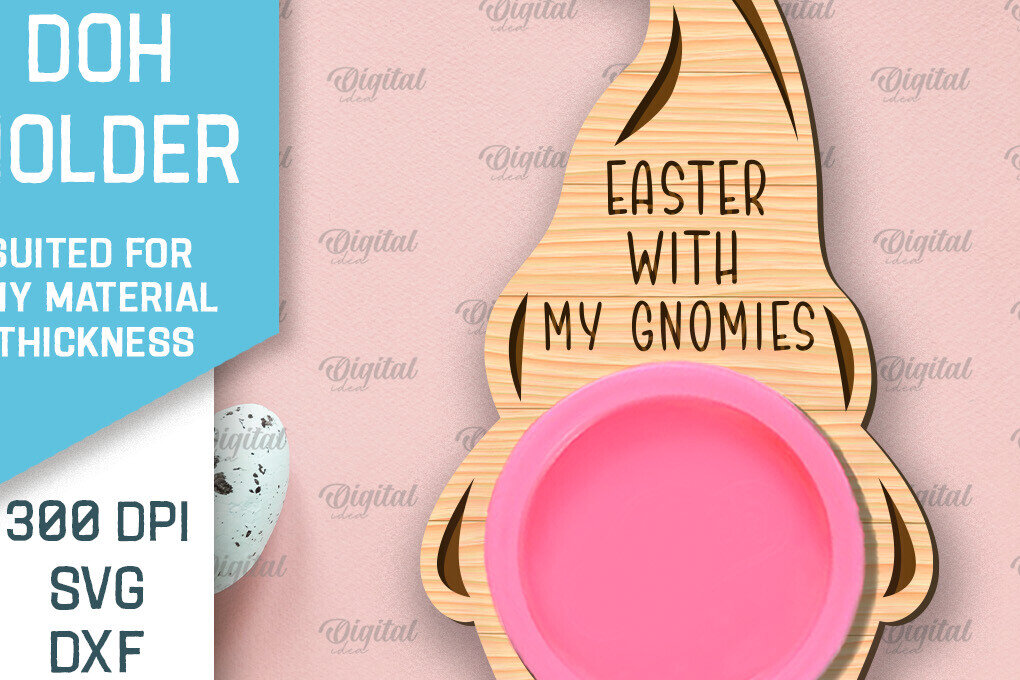 Intra απο ξύλο plywood 3mm-4mm πάχος - Πασχαλινό παιχνίδι Doh Holder Cut Laser Δίασταση 15x15 cm INTRAFABR-91121594