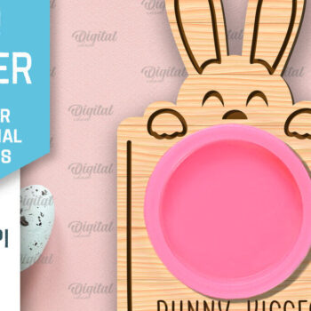 Intra απο ξύλο plywood 3mm-4mm πάχος - Πασχαλινό παιχνίδι Doh Holder Cut Laser Δίασταση 15x15 cm INTRAFABR-91121627 - Image 1