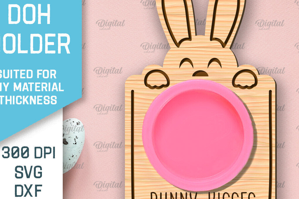 Intra απο ξύλο plywood 3mm-4mm πάχος - Πασχαλινό παιχνίδι Doh Holder Cut Laser Δίασταση 15x15 cm INTRAFABR-91121627