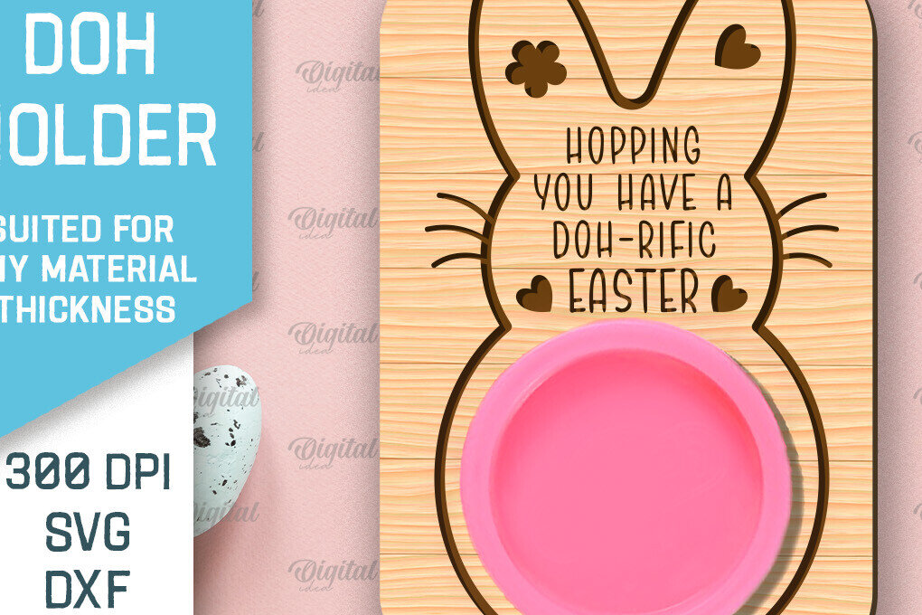 Intra απο ξύλο plywood 3mm-4mm πάχος - Πασχαλινό παιχνίδι Doh Holder Cut Laser Δίασταση 15x15 cm INTRAFABR-91066184